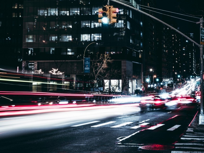 night city traffic city lights road long exposure Alpha PNGs 4k wallpaper