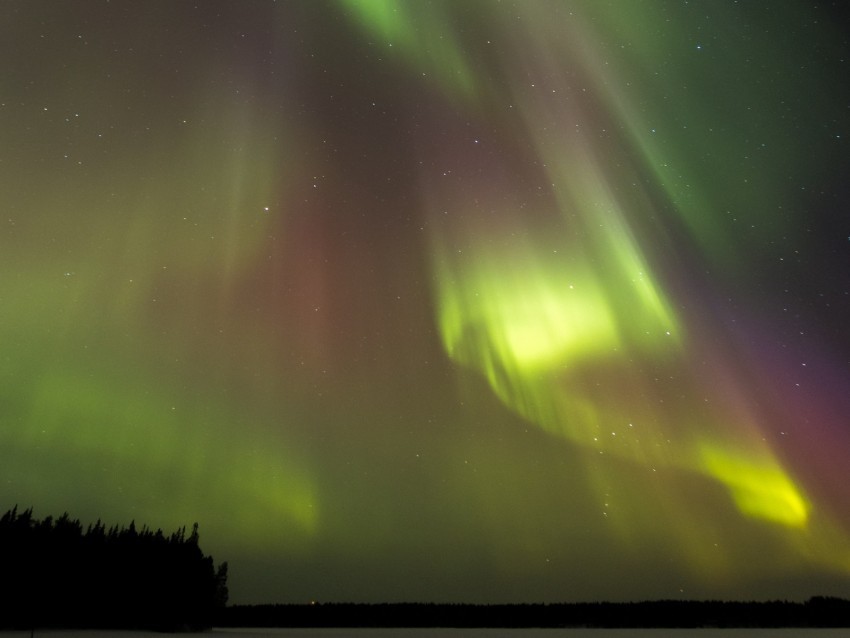 northern lights aurora starry sky night sky PNG with Clear Isolation on Transparent Background