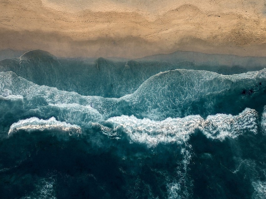 ocean aerial view surf coast water waves foam Background-less PNGs