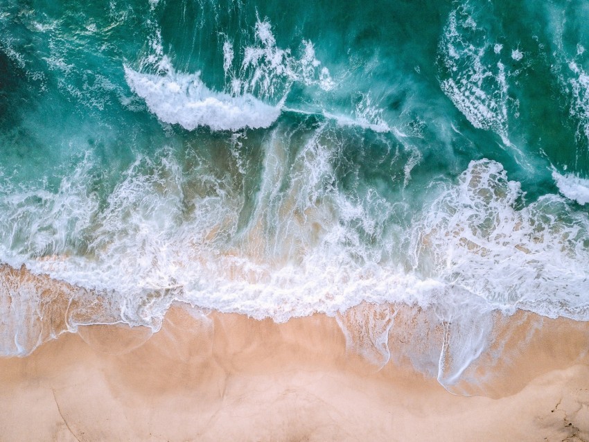 ocean aerial view surf waves foam sand High-quality transparent PNG images comprehensive set