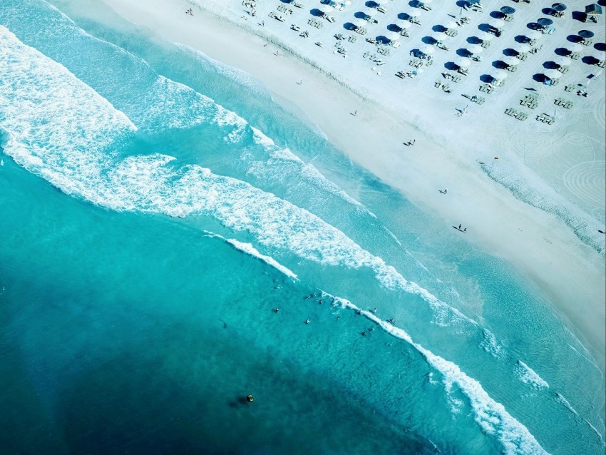 ocean sea aerial view beach dubai united arab emirates Transparent PNG Object with Isolation
