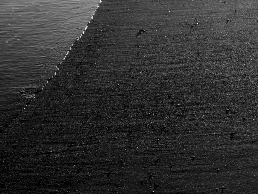 ocean shore bw sand HighResolution Isolated PNG with Transparency