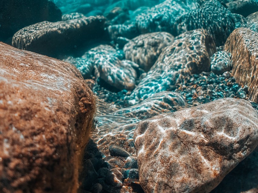 ocean stones underwater world under water Free PNG images with alpha channel 4k wallpaper