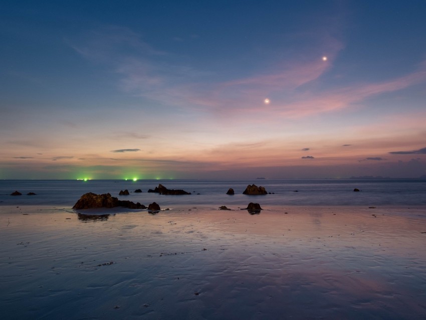 ocean sunset coast horizon thailand PNG transparent elements package