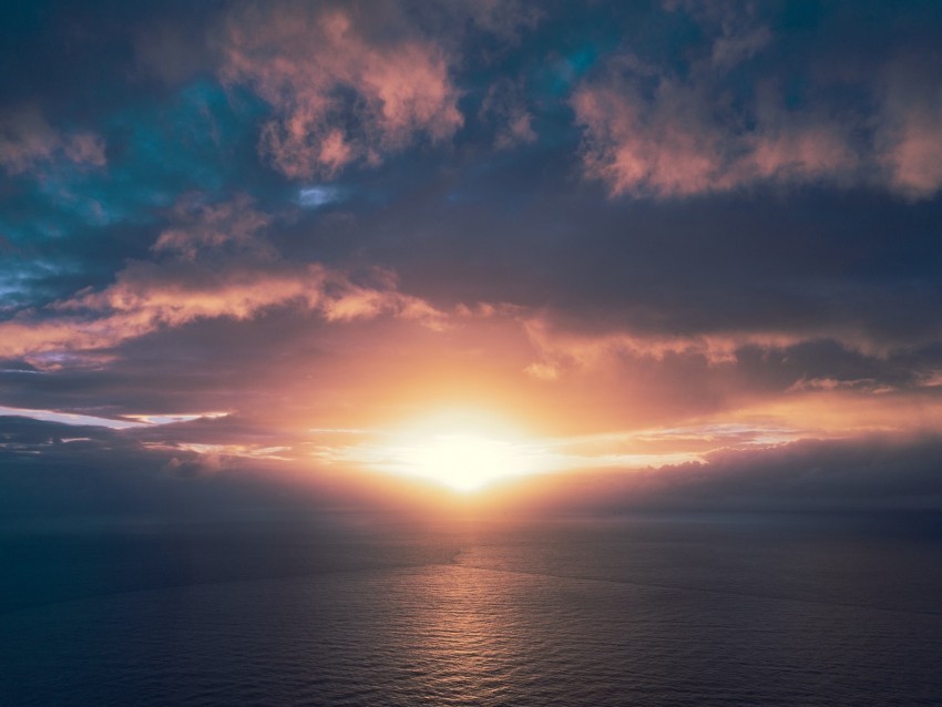 ocean sunset horizon sky clouds sunlight newport beach california ClearCut Background PNG Isolated Item