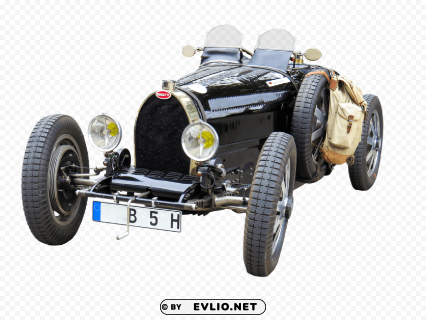 oldtimer bag on spare wheel Isolated Object in Transparent PNG Format