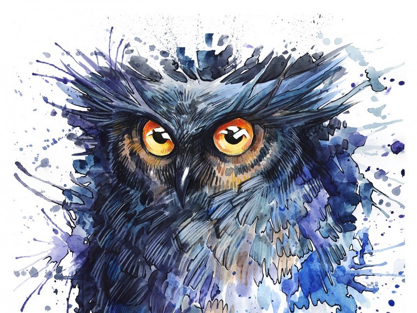 owl art spots bird Transparent design PNG