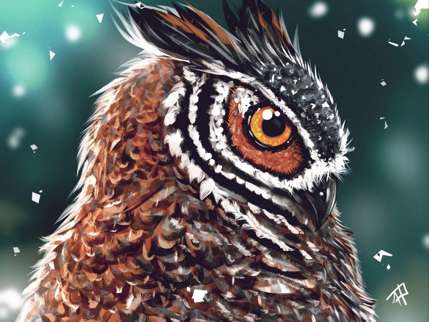 owl bird art head eye beak Transparent PNG graphics archive 4k wallpaper