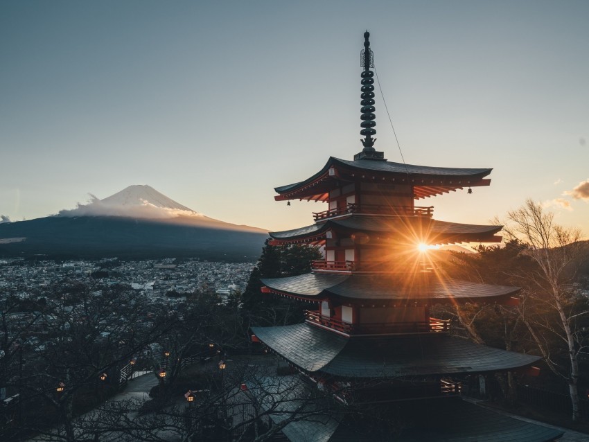 pagoda architecture sunlight japan HighResolution PNG Isolated on Transparent Background
