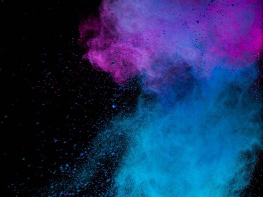 paint holi multicolored particles Clean Background Isolated PNG Character