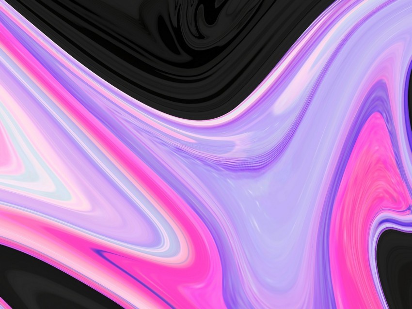 paint lines wavy pink black lilac Isolated Element on Transparent PNG