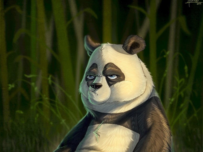 panda bear art emotions discontent Clean Background Isolated PNG Icon