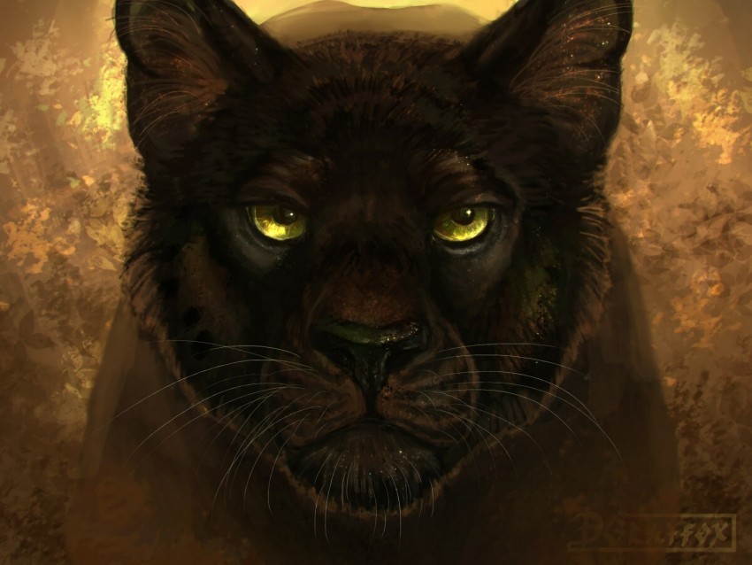 panther black predator glance art Free download PNG images with alpha channel diversity 4k wallpaper