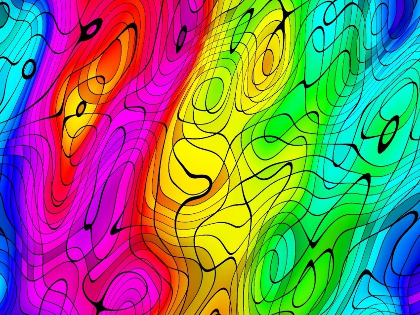 patterns lines wavy colorful bright PNG images with transparent overlay