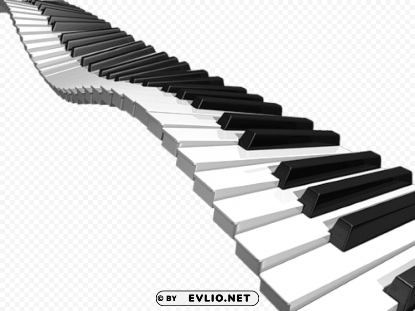 piano keys transparent PNG for educational projects