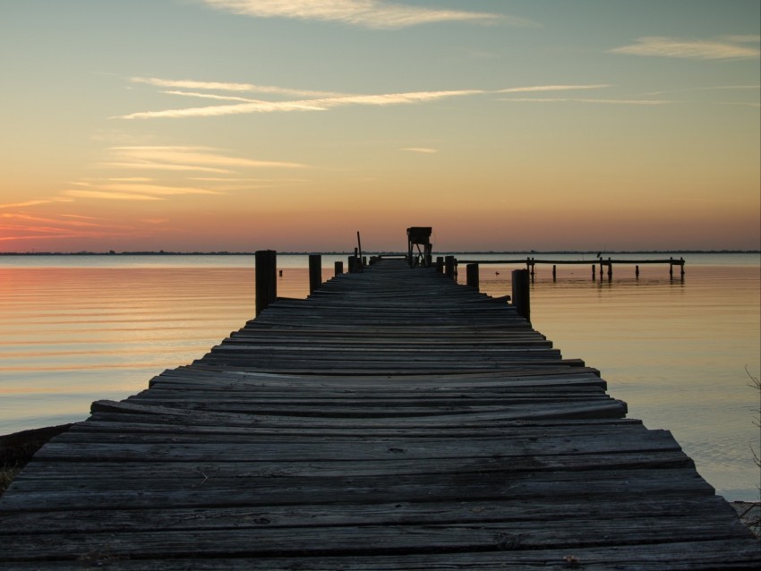 pier sea sunset horizon sky PNG without background