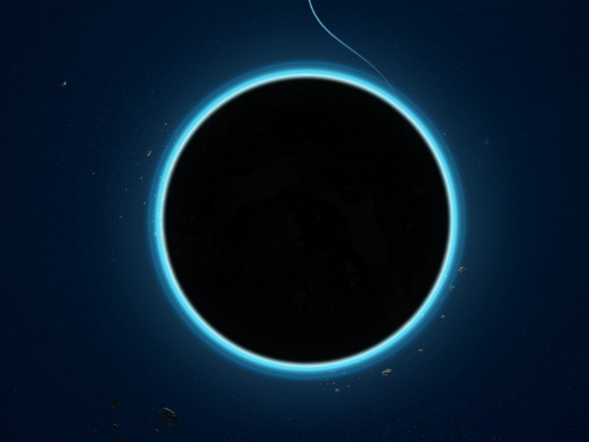 planet eclipse glow dark space PNG clipart
