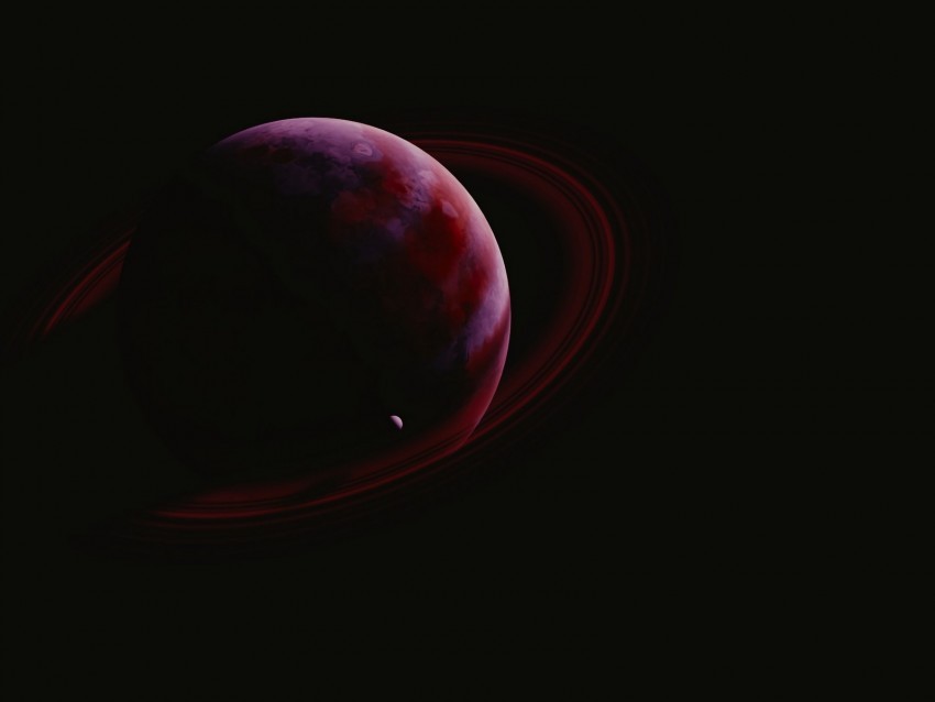 planet ring satellite dark space PNG transparent elements compilation