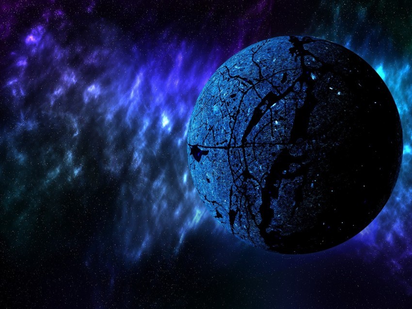 planet space universe galaxy blue Isolated Character on Transparent PNG