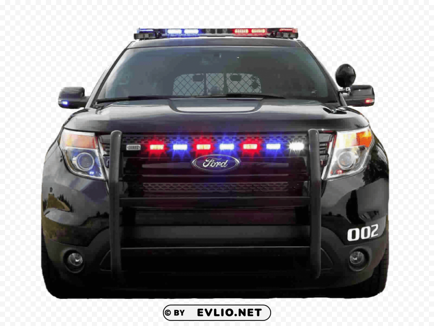 police truck front Clear Background Isolated PNG Object