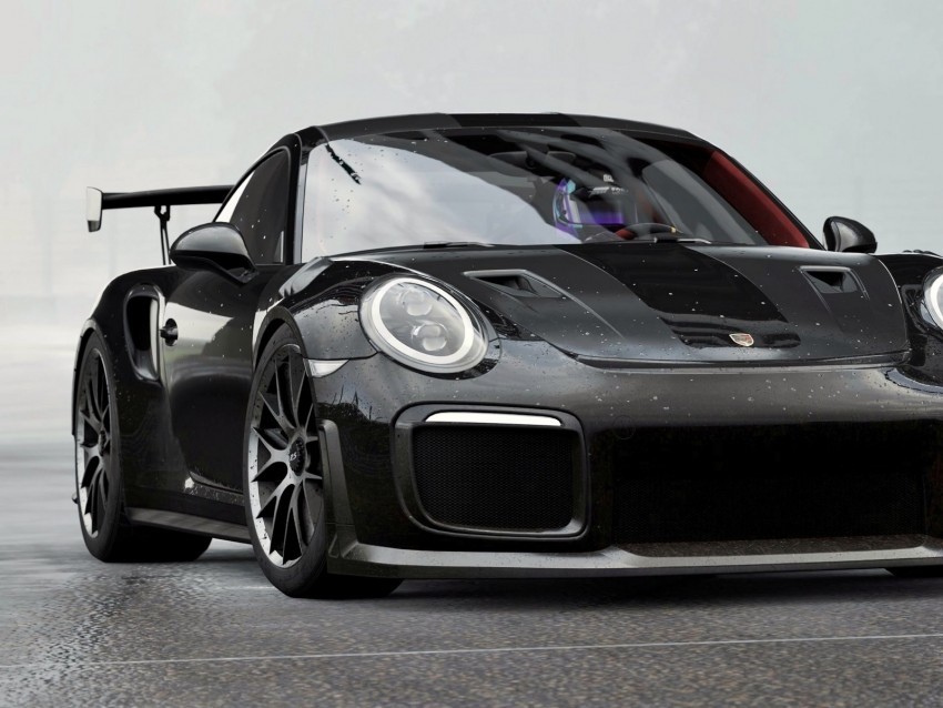 porsche 911 gt2 rs porsche 911 porsche sports car race black Transparent Background PNG Isolated Element