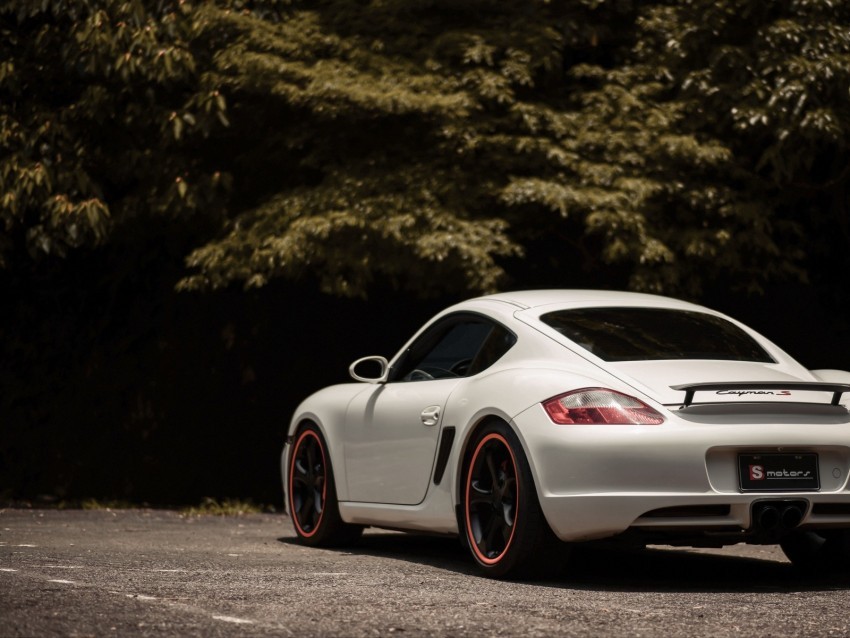 porsche cayman s porsche car sportscar white side view Free PNG images with alpha transparency compilation