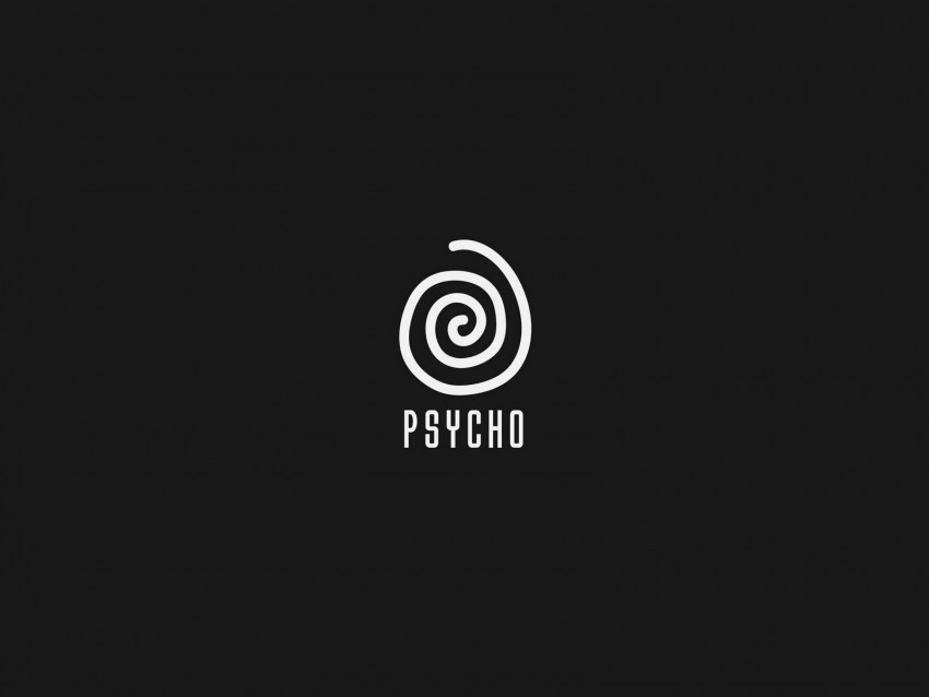 psycho inscription spiral rotation PNG Image with Isolated Element 4k wallpaper