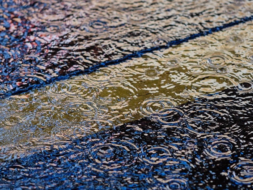 puddle raindrops ripples waves water surface PNG Graphic with Clear Background Isolation