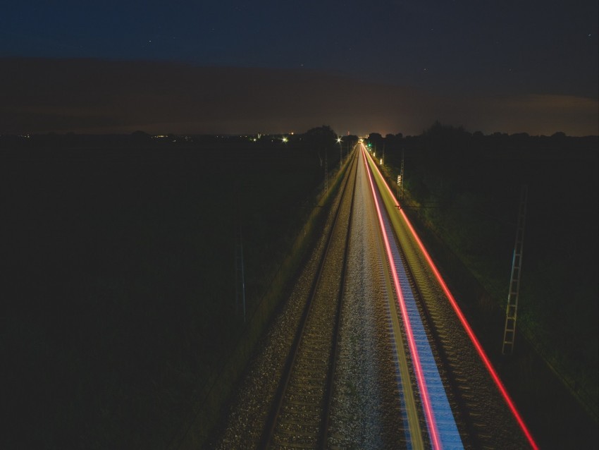 railway lights long exposure night Free PNG images with alpha transparency compilation