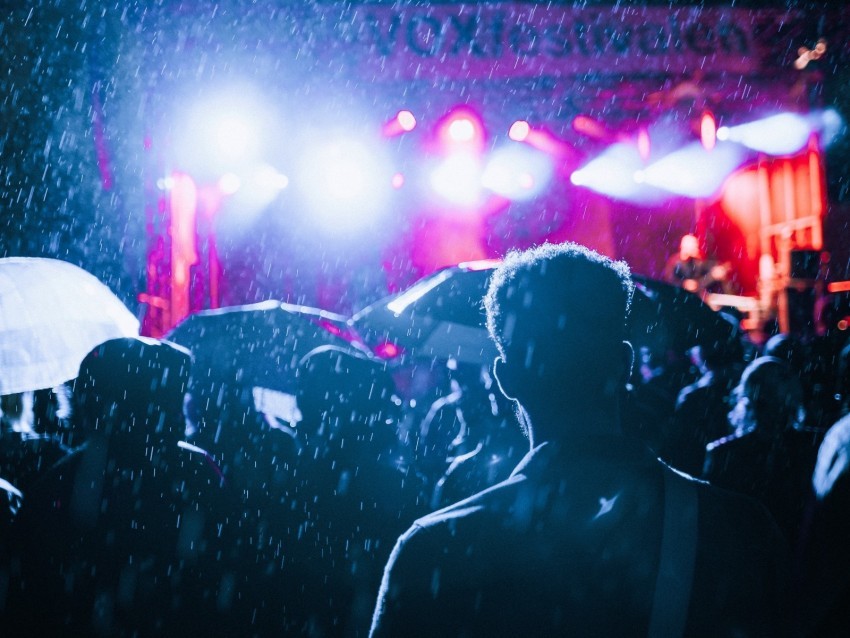 rain crowd silhouettes people Free PNG images with alpha channel variety