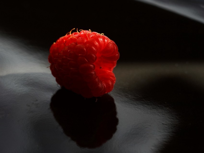 raspberry berry ripe macro shadow PNG isolated