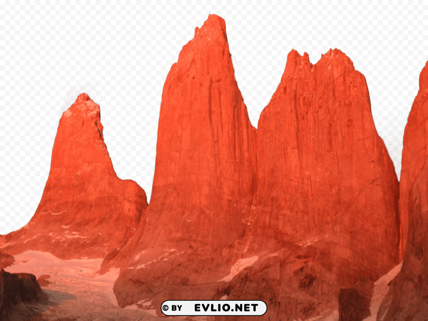 red mountains ClearCut Background Isolated PNG Graphic Element