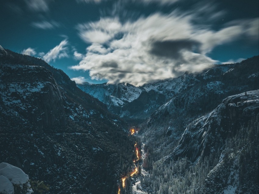 river mountains aerial view overcast snow PNG Image Isolated with Clear Transparency 4k wallpaper