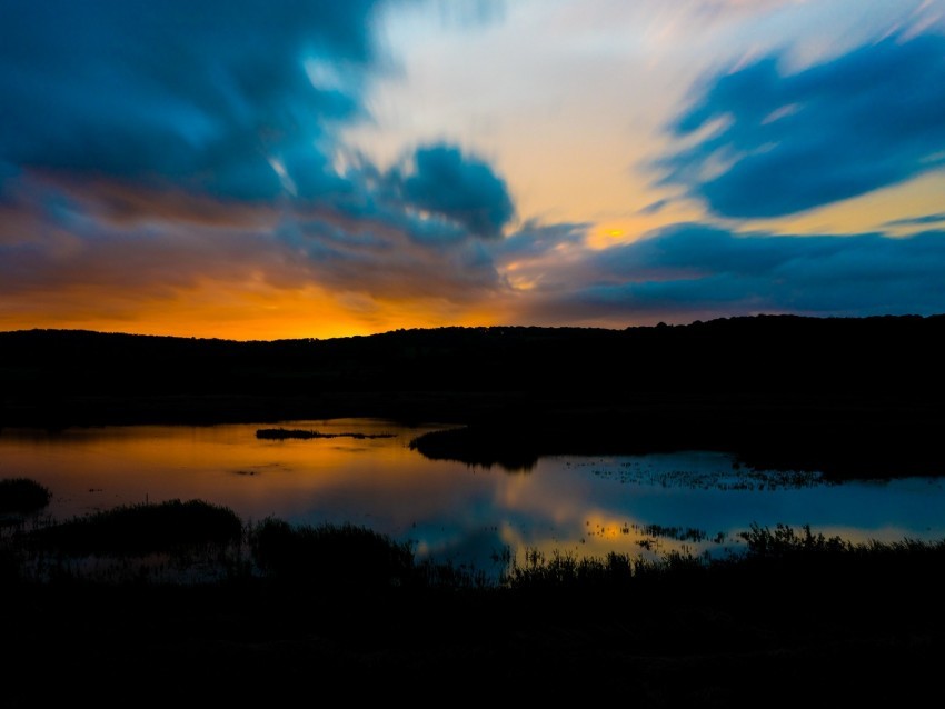 river sunset twilight dark landscape Free download PNG images with alpha channel diversity