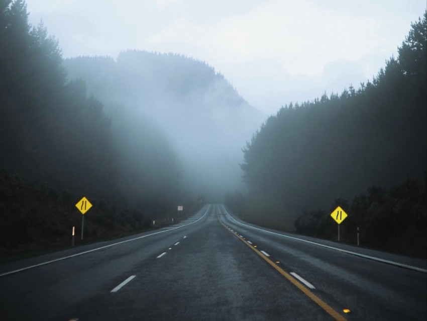 road fog asphalt movement PNG images with alpha background 4k wallpaper