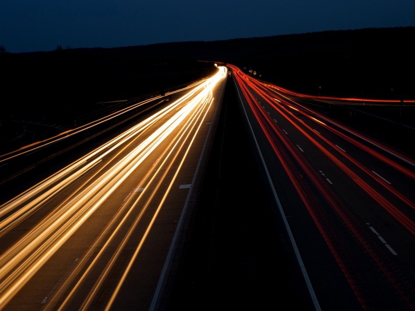 road lights turn night horizon Transparent Background PNG Isolated Character