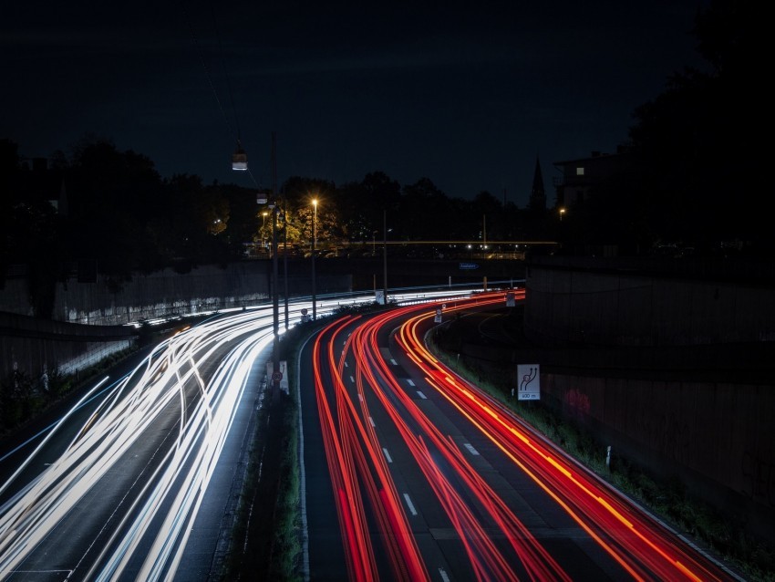 road lights turn night movement Isolated PNG on Transparent Background 4k wallpaper