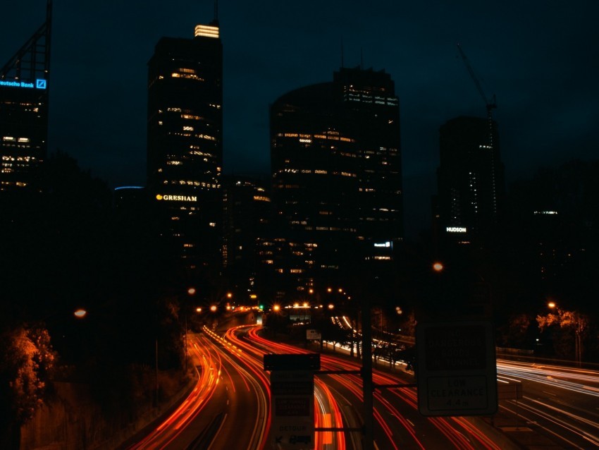 road night city long exposure traffic PNG files with clear background variety