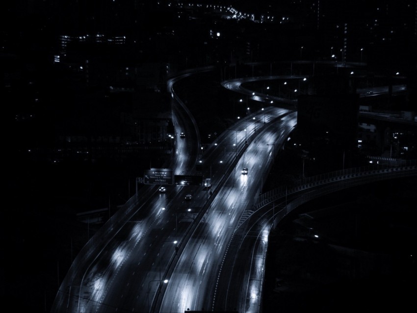 road night city movement gray night Isolated PNG Item in HighResolution