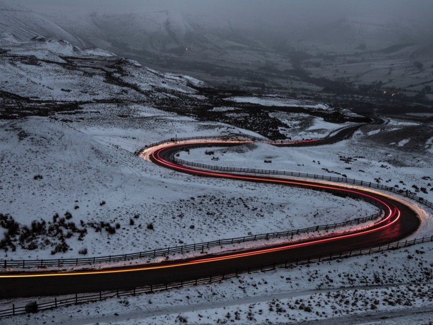 road snow turns long exposure fog PNG files with transparent backdrop