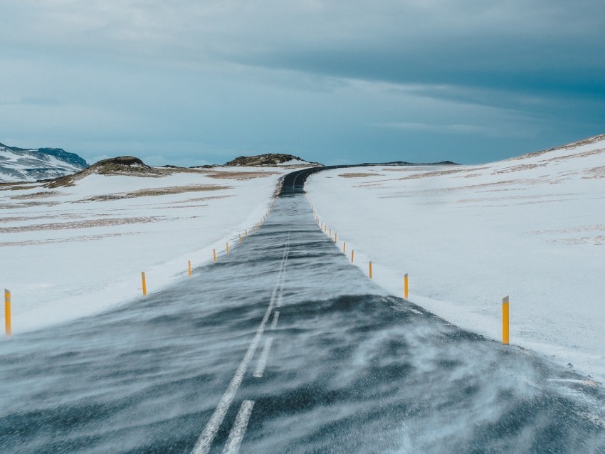 road snow winter marking direction PNG Graphic with Transparency Isolation