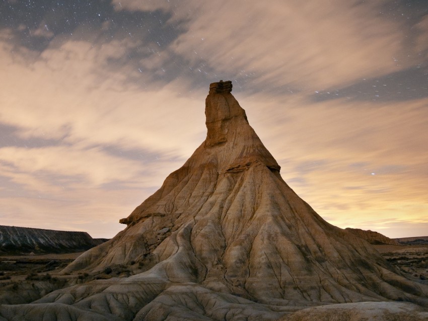 rock peak landscape stars clouds twilight Transparent Background Isolated PNG Design 4k wallpaper