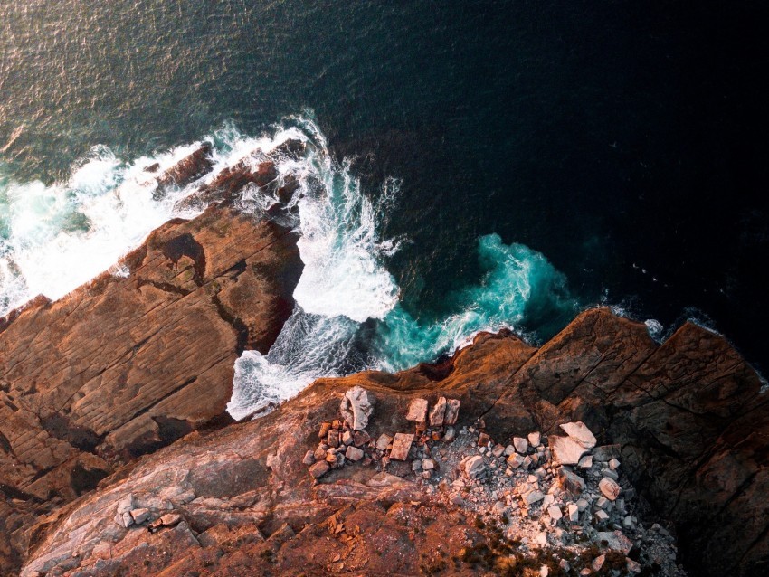 rock sea surf cliff waves foam Transparent PNG images for printing 4k wallpaper