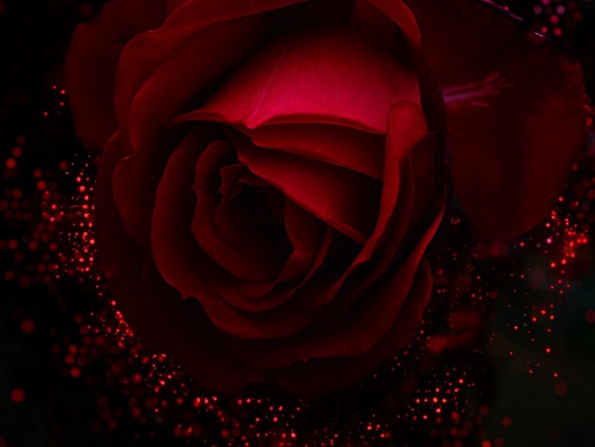 rose red bud glare shine Isolated Character in Clear Transparent PNG