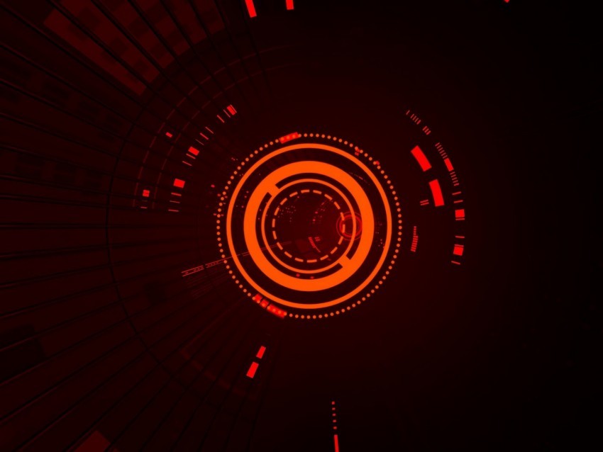 sci-fi hologram circles lines points scheme glow Isolated Artwork on Transparent Background PNG