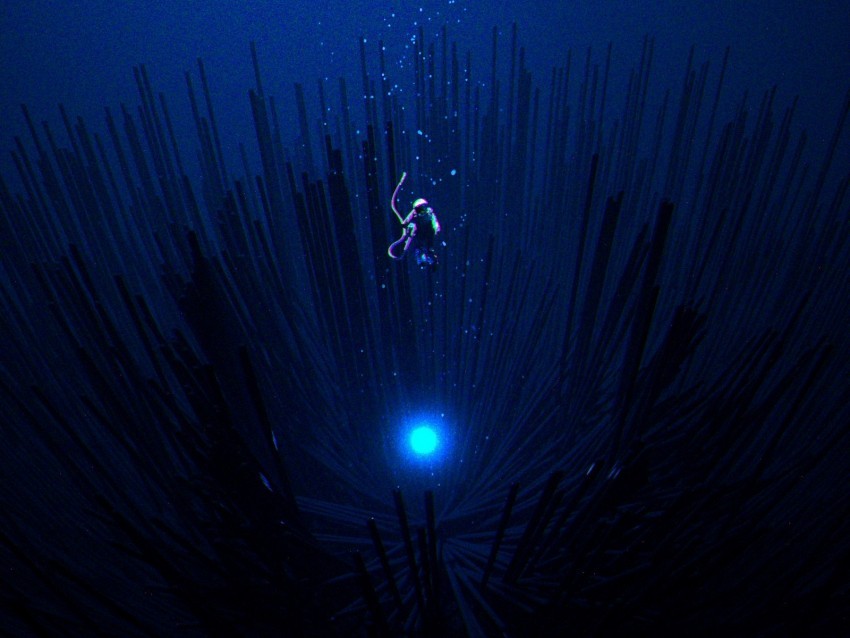 scuba diver levitation dark shine space PNG files with no background bundle