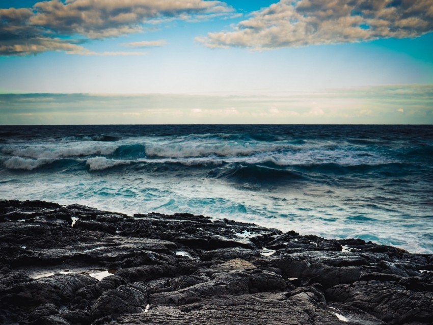 sea coast stone waves horizon PNG transparent photos mega collection