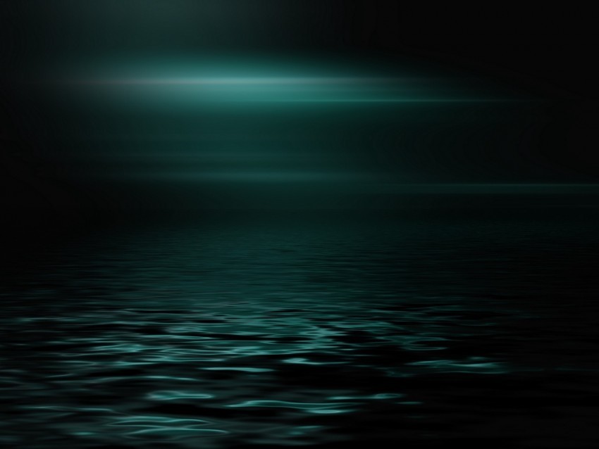 sea horizon dark minimalism brilliance PNG Graphic Isolated with Clear Background