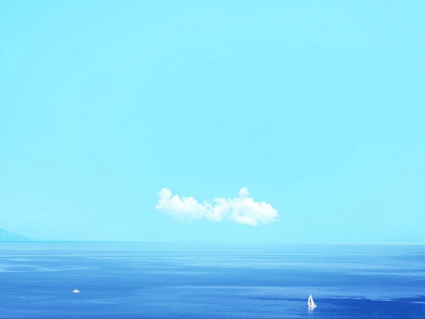 sea horizon minimalism sail sky water Isolated Graphic on HighQuality PNG 4k wallpaper