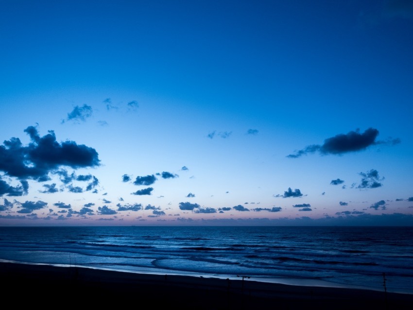 sea horizon sunset clouds twilight shore PNG Image Isolated with Transparent Clarity